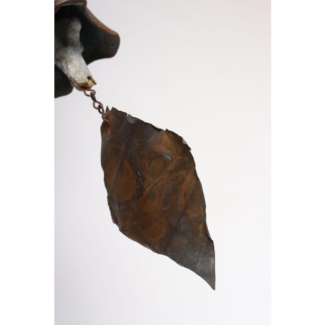 Vintage Verdigris Cast Bronze Wind Bell / Wind Chime by Joe Ursutz For Sale - Image 15 of 16