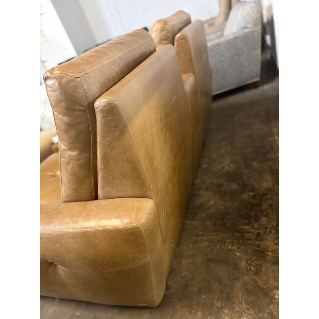 Brown Taos Loveseat Attributed to American Leather For Sale - Image 8 of 8
