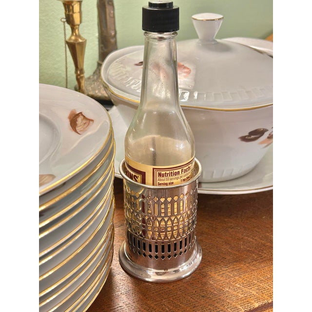 Art Deco Vintage Sheffield Silver Co. Art Deco 3.75” Condiment Holder or Jar Sleeve For Sale - Image 3 of 8