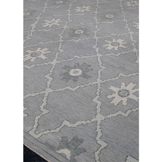 Turkish Oushak Rug Gray & Cream Handwoven Wool Rug 8'3" X 10'2" This Turkish Oushak rug measures 8'3" x 10'2" and is...