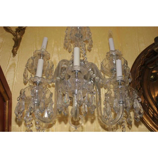 English English Cut Glass Tier Style 6-Arm Sconces - A Pair For Sale - Image 3 of 8