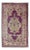 Purple Background Vintage Turkish Oushak Rug With Floral Medallion Design For Sale