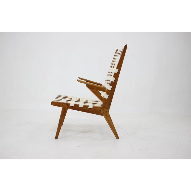 Oak Armchair from Krásná Jizba, Czechoslovakia, 1960s For Sale - Image 4 of 10
