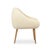 Contemporary Niemeyer Dining Chair in Oak and White Bouclé from Insidherland For Sale - Image 3 of 6