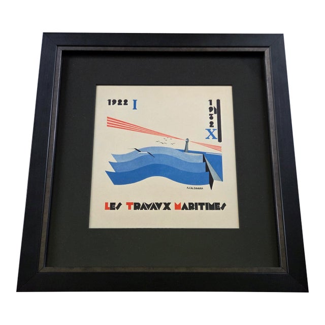 Attilio Calzavara 1935 "Les Travaux Maritimes" For Sale