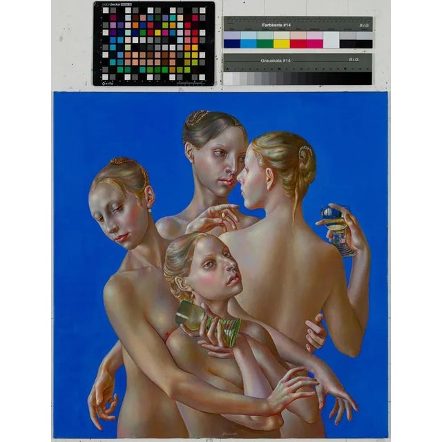 Contemporary Normunds Braslinsh, Girls and Vine, 2021, Oil on Canvas For Sale - Image 3 of 4