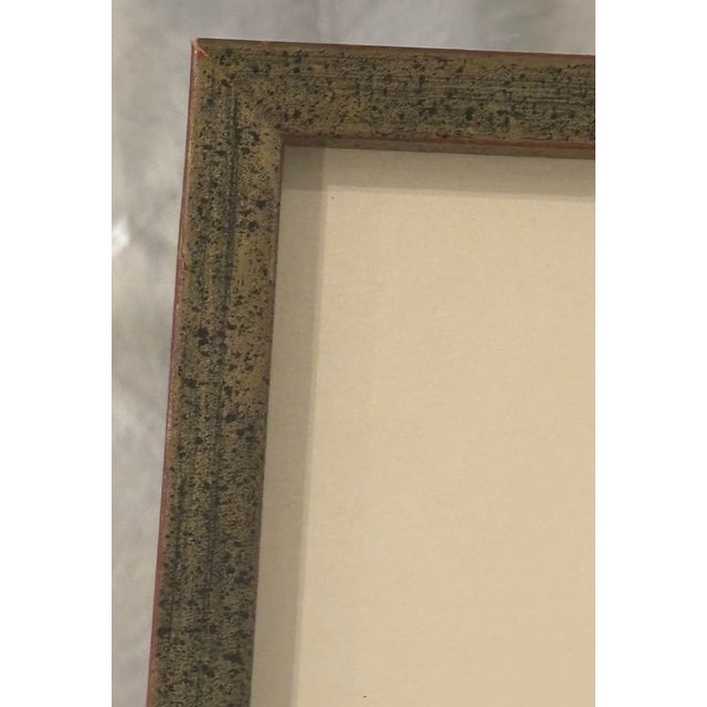 Vintage Signed Modernist Abstract Figurative Pastel Drawing, Framed For Sale - Image 9 of 14