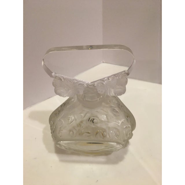 Glass Czech Glass Frosted Perfume Bottle For Sale - Image 7 of 7