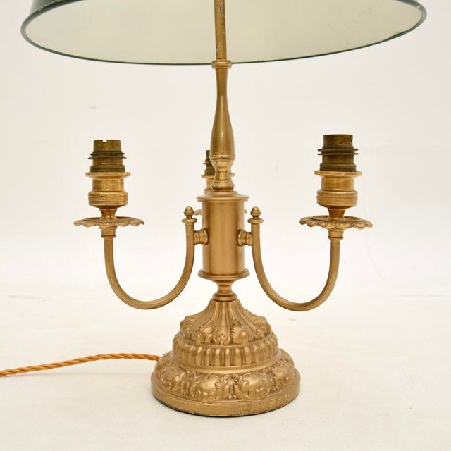Gilt Metal and Tole Table Lamp, 1920s For Sale - Image 6 of 7