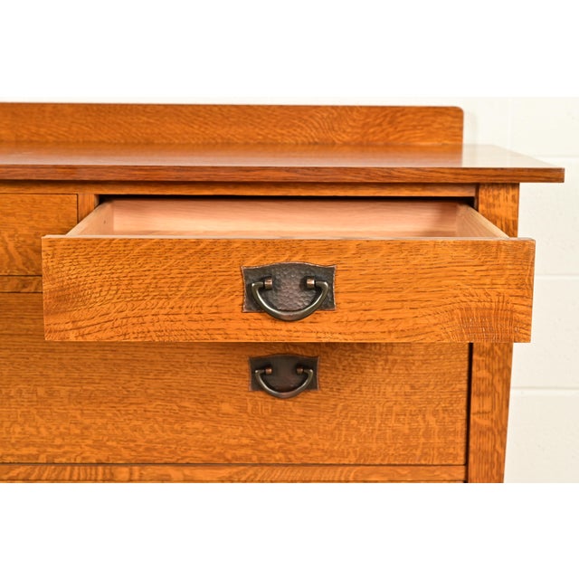 Stickley Harvey Ellis Collection Mission Oak Arts & Crafts Dresser or Chest of Drawers For Sale In South Bend - Image 6 of 14