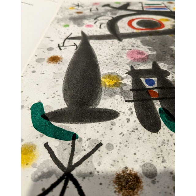 Joan Miro - Original lithograph printed in 1971, illustrating the Derrière le Miroir book (DLM), not signed or numbered....