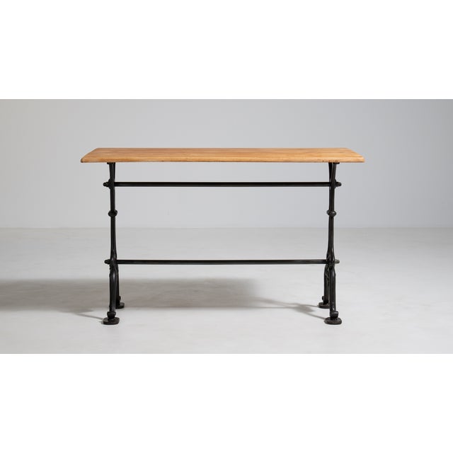 Cast Iron Bistro Table, Antique, France, Early 20th Century For Sale In Greensboro - Image 6 of 15