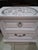 French Country. Shabby Chic, Vintage Pale Pink White Washed Small Table or Dresser. Distressed. Farmhouse. Real wood. I...