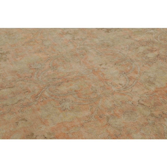 Rug & Kilim Rug & Kilim’s Modern Classics Rug With Traditional All-Over Pattern in Gold and Rus For Sale - Image 4 of 8