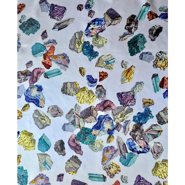 Yellow HERMÈS MINÉRAUX Silk Scarf designed by Grygkar Hugo 1984 For Sale - Image 8 of 11