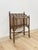 Ornamental & Decorative Materials Vintage Magazine Rack English Canterbury Dark Faux Bamboo Wheels Rare Find For Sale - Image 7 of 10