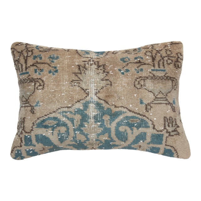 Vintage Tribal Rug Lumbar Pillow for Bedding or Sofa -16'' X 24'' For Sale