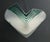 Vintage Italian wall light with triangular Murano glass shade in frosted white and green color with ribbing / Made in...