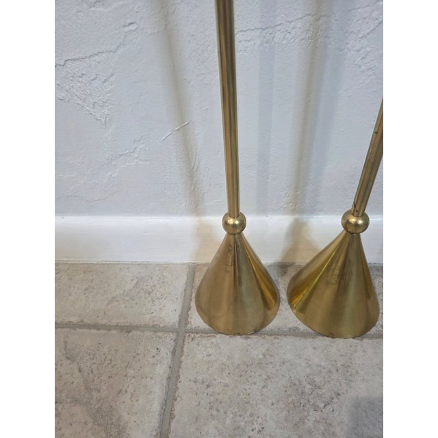 Metal 1970s Memphis Style Candle Holder Set Christian De Beaumont Style For Sale - Image 7 of 12