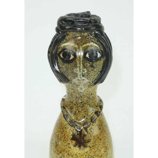 Ceramic Figural Salt & Pepper Shakers Attributed to Alfaraz Pottery, a Pair For Sale In Atlanta - Image 6 of 11