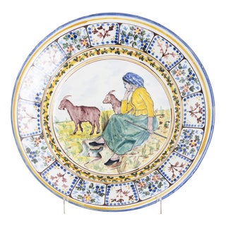 Large Santanna Earthenware Plate For Sale