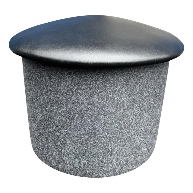 Vintage Modern Upholstered Vinyl Mushroom Stool For Sale