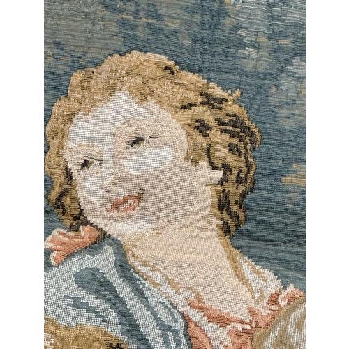 Vintage French Aubusson Style Jacquard Tapestry, 1970s For Sale - Image 9 of 18