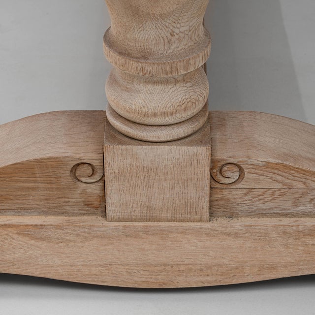 20th Century French Double Pedestal Oak Dining Table For Sale - Image 14 of 18