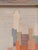 Mid-Century Modern Textile Art Cityscape With Exhibition Label For Sale In New York - Image 6 of 9