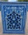 2020s Hand Painted Mediterranean Medicine Cabinet / Wall Shelf / Navy Blue and White Zouak For Sale - Image 5 of 7