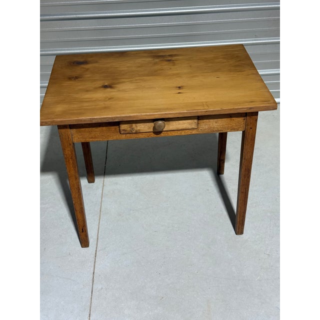 Antique Pine Table / Desk With Single Drawer From England We found this table / desk in Devon, England. Circa 1860....