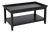 Late 20th Century Black Wood Tray Top Coffee Table With Lower Storage Shelf For Sale
