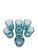 Vintage Turquoise Glass Blue Small Juice Tumblers - A Set of 7 For Sale - Image 4 of 7