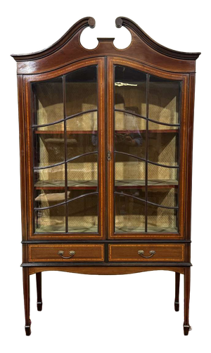 Late 19th Century English Mahogany Display Cabinet