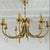 Hollywood Regency Brass and Chrome Pineapple Chandelier, 1970s For Sale - Image 3 of 10
