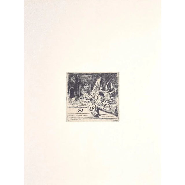 Still Life is an original photo-lithograph artwork realized by the Italian artist Luigi Bartolini in 1942 ca. Signed on...
