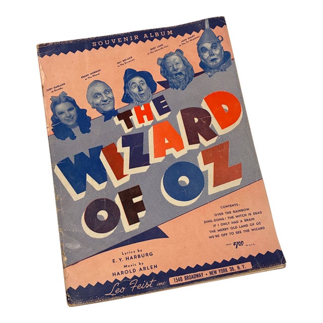 1939 “Wizard of Oz” Souvenir Music Album | Vintage Film Sheet Music Book For Sale