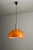 Pendant light from the 1970s, creates a striking focal point with its bold "Space Age" aesthetic. The lamp features a...