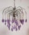 Purple Lilac Crystal Chandelier For Sale - Image 8 of 9