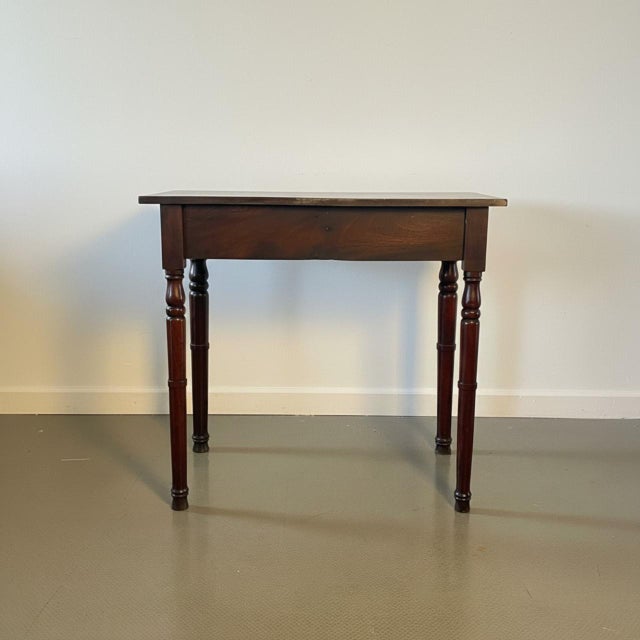 Wood Victorian Small Mahogany Writing Table For Sale - Image 7 of 9