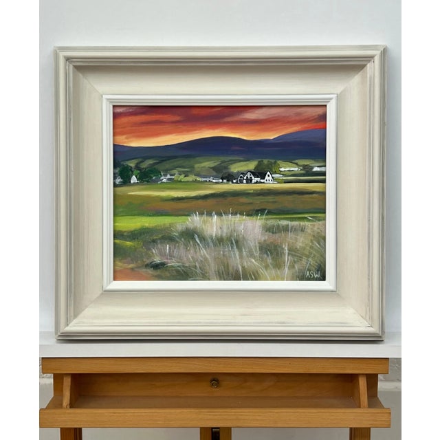 Sunset at Brora Golf Course in the Scottish Highlands by Contemporary Artist, 2024, Framed For Sale - Image 9 of 12