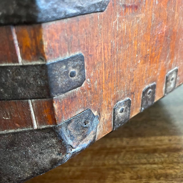 Antique 19th Century Chinese Rice Harvest Wooden Bucket For Sale - Image 9 of 9