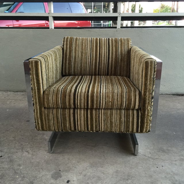 Patrician Furniture Co. Chrome Frame Lounge Chair Chairish