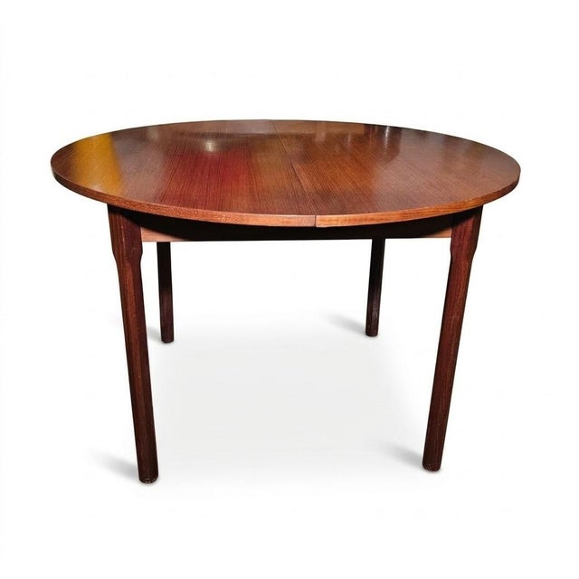 Italian Teak Round Table and Chairs, 1960s, Set of 5 For Sale - Image 3 of 10