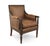 English Late 20th Century Sheraton Style Mahogany & Leather Library Armchair For Sale - Image 3 of 4