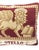 Figurative Handmade Vintage Burgundy Maroon Needlepoint Pillow with Otello Sphinx Winged Lion For Sale - Image 3 of 9