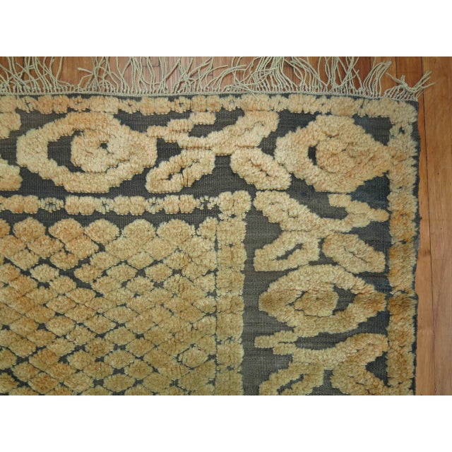 Zabihi Collection High Low Vintage African Rug For Sale - Image 4 of 6