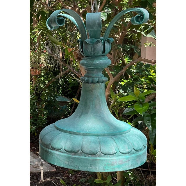 Metal Exquisite 19th-Century Salvage Solid Copper Chandelier / Pendent For Sale - Image 7 of 14