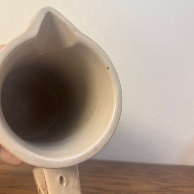 Mid 20 Century Expressionism Mid-Century German Relief-Molded Ceramic Beer Pitcher For Sale - Image 11 of 12