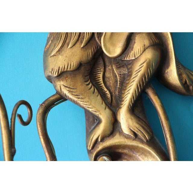 Vintage Wood Sconces Featuring Monkeys, Set of 2 For Sale - Image 13 of 16